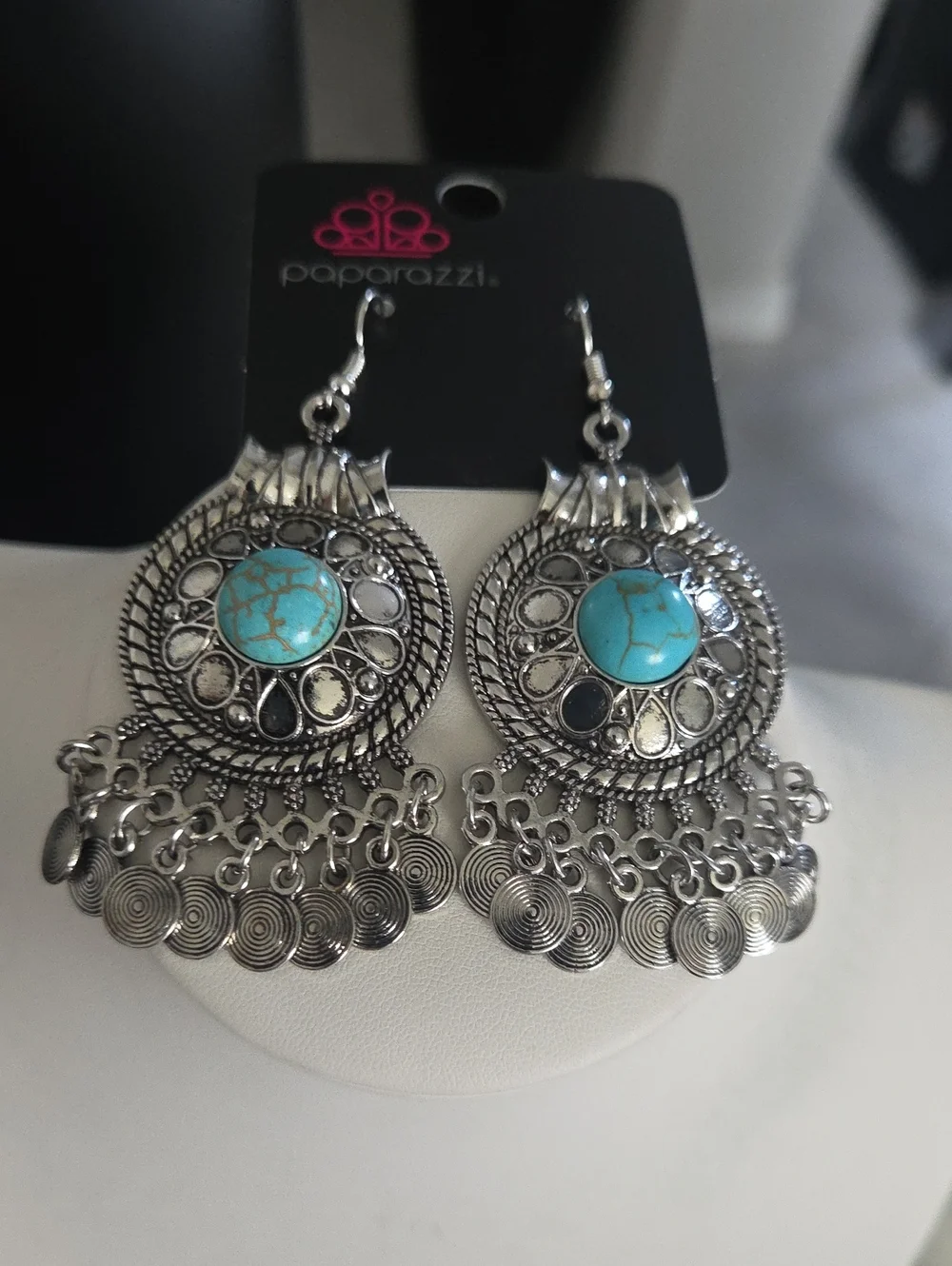 Paparazzi Rural Rhythm Blue Earrings NWT